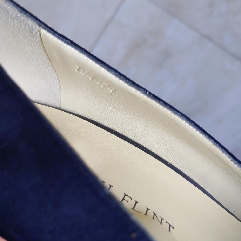 New! 🎉HP🎉 Sarah Flint Navy Blue Suede 85mm Perfect Pump Euro 40 US 9 - Picture 8 of 9